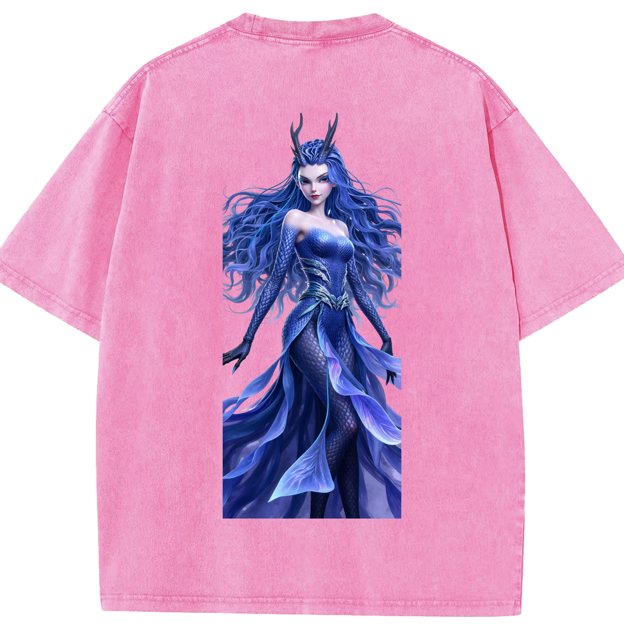 （画像用） Ne Zha 2 ナタ 魔童の大暴れ 綿100% ヴィンテージ風 半袖Tシャツ（背面プリント）